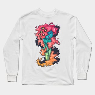 Cute and sweet magic Dryad with fire hair Long Sleeve T-Shirt